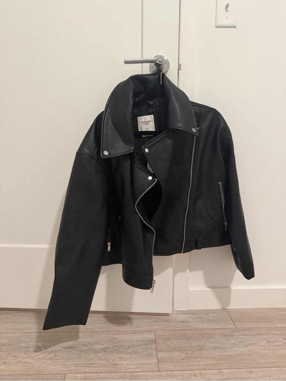 Abercrombie & Fitch Black Leather Moto Jacket